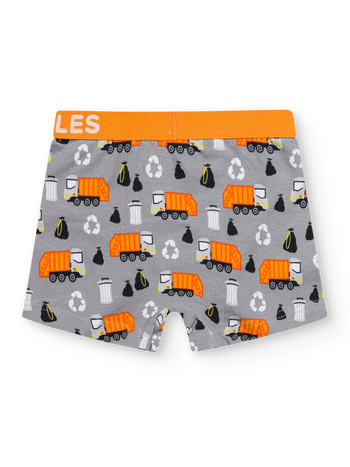 Lustige Boxershorts für Jungen Müllwagen