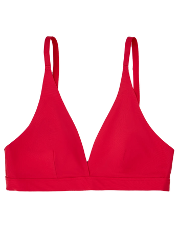 Leidenschaftliches Rot Nahtlose Bralette in Triangelform für Damen