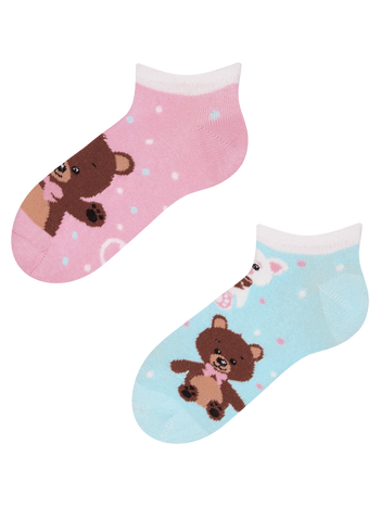 Lustige Knöchelsocken für Kinder Teddybär