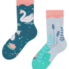 Lustige Kindersocken Schwäne