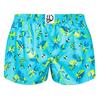 Lustige Damenshorts Chamäleon und Fliegen