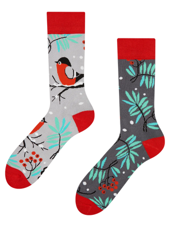 Lustige warme Socken Roter Vogel