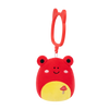 Squishmallows Schlüsselanhänger Obu der rote Tropenfrosch mit Pilzstickerei, 9 cm