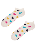 Lustige Knöchelsocken Bunte Herzen