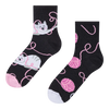 Lustige Crewsocken Katze und Ball