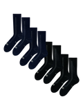 4er-Pack Merino-Frotteesocken – Schwarz & Dunkelblau