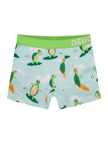 Lustige Boxershorts für Jungen Die surfende Schildkröte