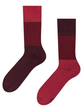 Warme Socken Kastanienbraun Dreifarbig