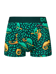 Gekürzte Boxershorts für Männer Chamäleon auf der Jagd