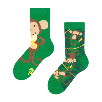 Lustige Kindersocken Affen