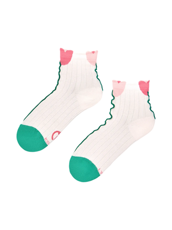 Cutecore-Socken Blühende Tulpen