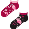 Lustige Knöchelsocken für Kinder Flamingos und Herzen
