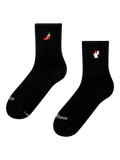 Gerippte Mid-Calf-Socken Hot Seat