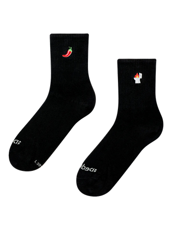 Gerippte Mid-Calf-Socken Hot Seat