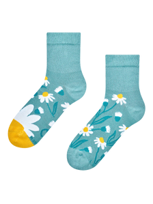 Antistress-Crewsocken Türkisfarbene Kamillen