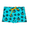 Lustige elastische Badeshorts für Kinder Piratenboot