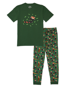 Lustiger Pyjama für Männer Roter Panda