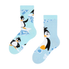 Lustige Kindersocken Fröhlicher Pinguin