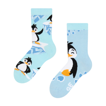 Lustige Kindersocken Fröhlicher Pinguin