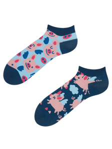 Lustige Knöchelsocken Fliegende Schweinchen