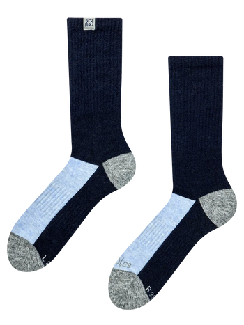 Dunkel- & Hellblaue Alpaka-Socken