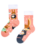 Lustige warme Socken für Kinder Hase & Tee