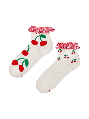 Cutecore-Socken Picknick-Kirschen