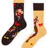 Lustige Socken Rentier & Weihnachtsmann