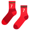 Gerippte Mid-Calf-Socken Portugiesische Fußballlegende