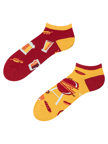 Lustige Knöchelsocken Bier und Barbecue