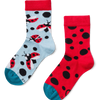 Lustige Kindersocken Marienkäfer und Punkte