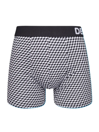 Schwarz-Weiß Gemusterte Boxershorts für Männer