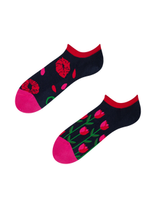 Lustige Sneakersocken Tulpenlippen