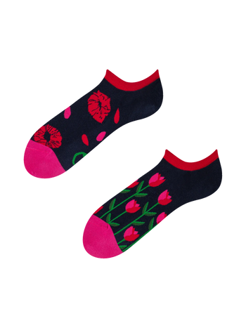 Lustige Sneakersocken Tulpenlippen