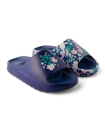 Lustige chunky Pantoletten Bunte Blätter