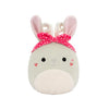 Squishmallows Coralie die cremefarbene Jackalope mit Wuschelbauch, 20 cm