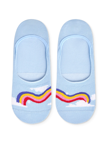 Lustige No-Show-Socken Regenbogenhimmel