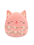 Squishmallows Wilka die Pfirsichkatze, eingewickelt mit Blumenstielen, 20 cm