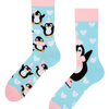 Lustige Socken Eislaufender Pinguin