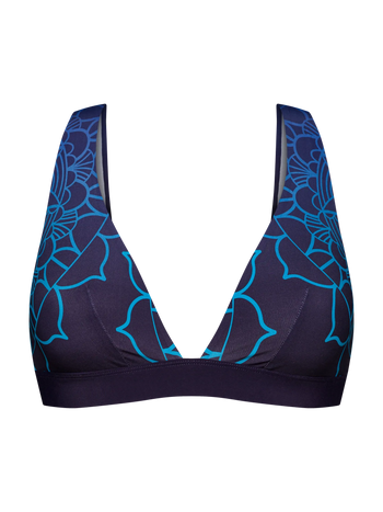 Lustige nahtlose Bralette für Damen Dunkelblaues Mandala