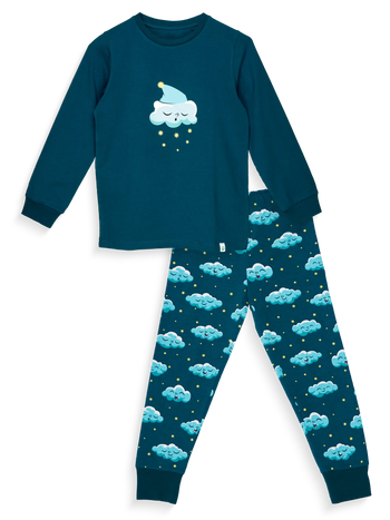 Lustiger Pyjama für Kinder Schläfrige Wolken