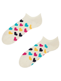 Lustige Sneakersocken Bunte Herzen