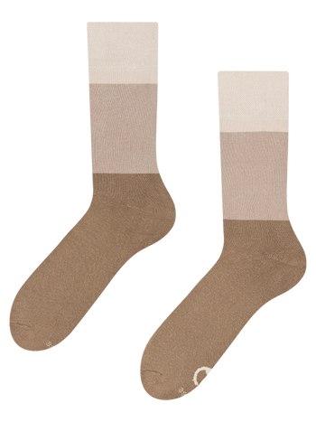 Warme Socken Beige Dreifarbig