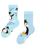 Lustige Kindersocken Fröhlicher Pinguin