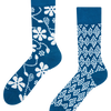 Lustige Bambussocken Blaudruck