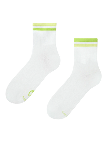 Crewsocken Limettengrüne Streifen