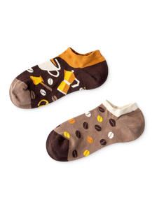 Lustige Sneakersocken Kaffeebohnen