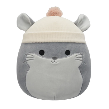 Squishmallows Camilo das graue Chinchilla mit brauner Beanie, 20 cm