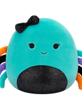 Squishmallows Cheryl - Blaugrüne Spinne mit Glitzerbauch und Schleife, 20 cm