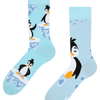 Lustige Socken Fröhlicher Pinguin